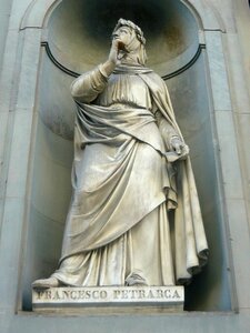 Italian statue petrarca