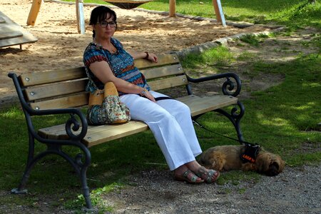 Bench bank alone photo