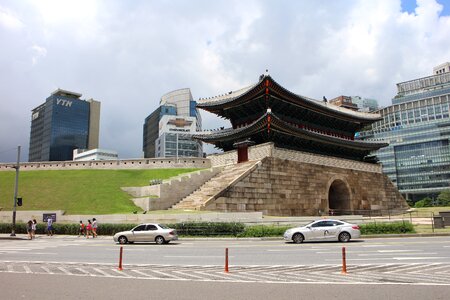 Seoul's namdaemun gate old buildings republic of korea