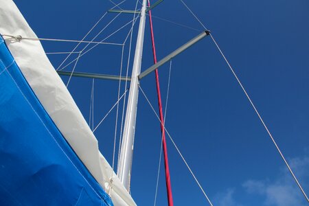 Boat blue sky photo