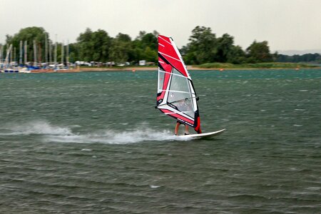 Surfer speed surfing photo