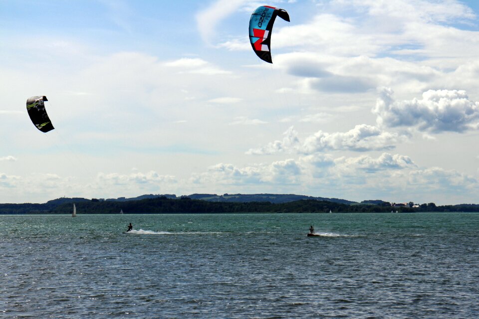 Kitesurfer sport water