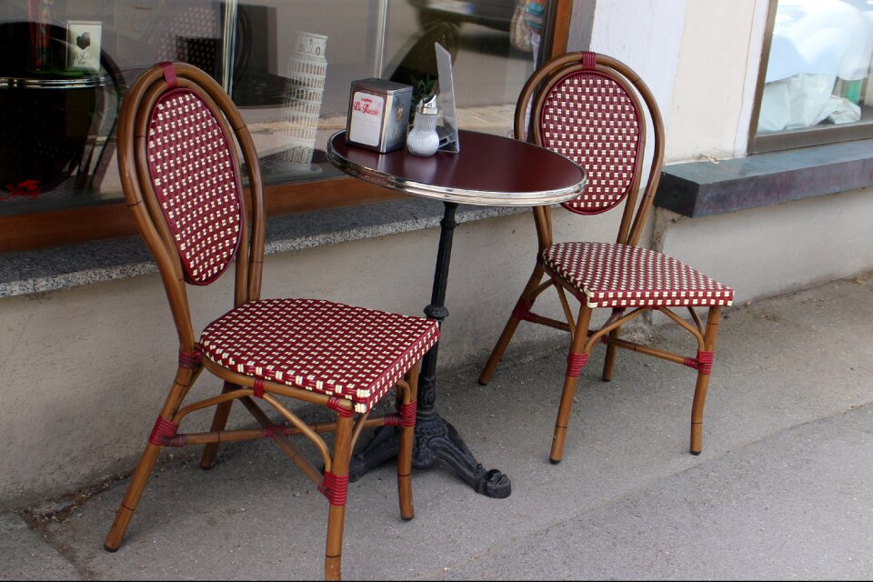 Chairs table gastronomy