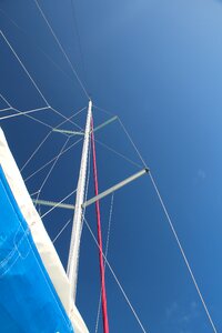 Boat blue sky photo