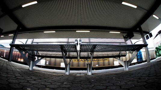 Wait steel grid metal bench