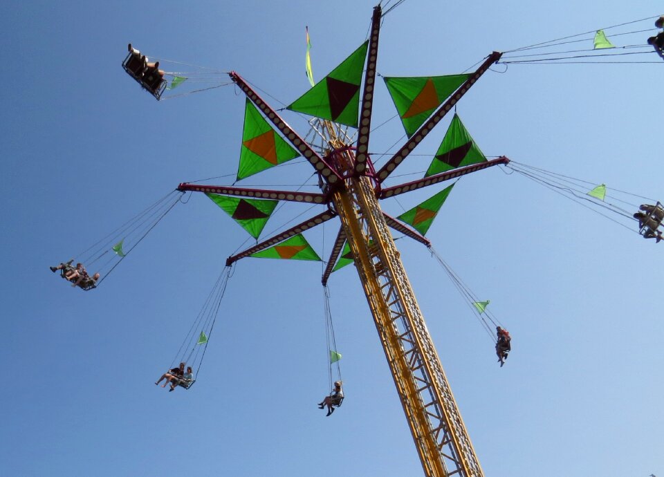 High flying ride carnival kids