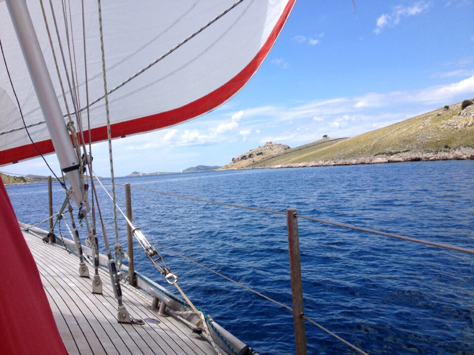 Sailing boat spin acker croatia