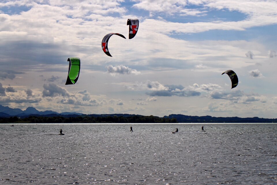 Kitesurfer sport water