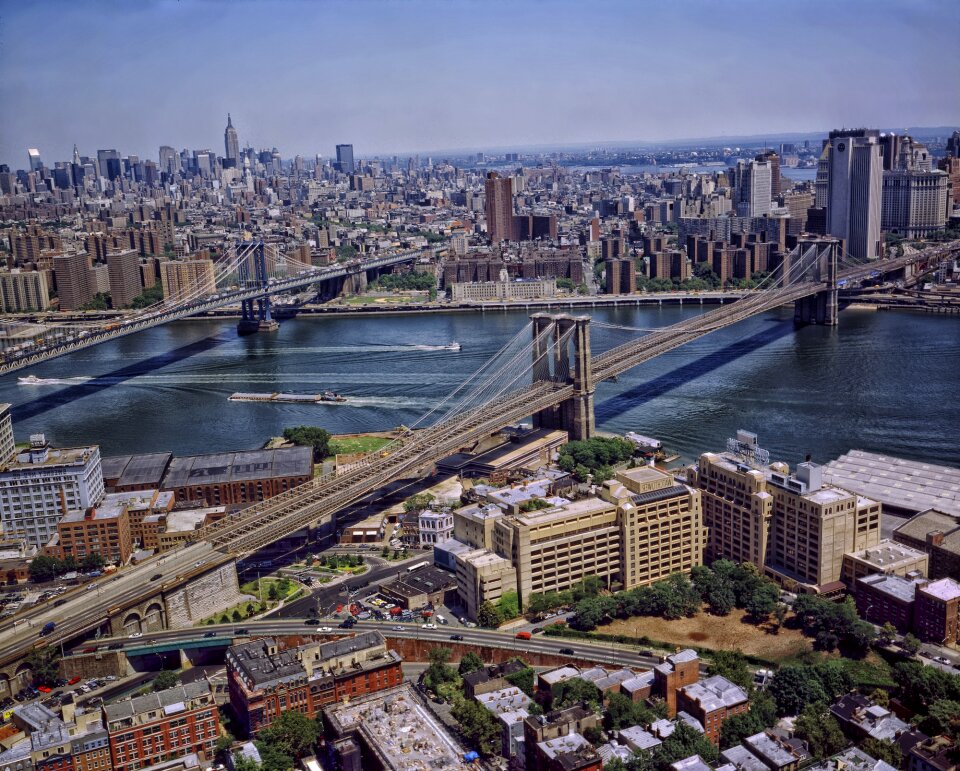 Urban skyline landmarks
