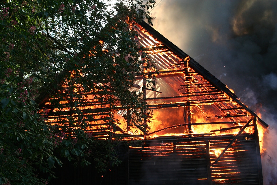 Fire fighting brand fireplace