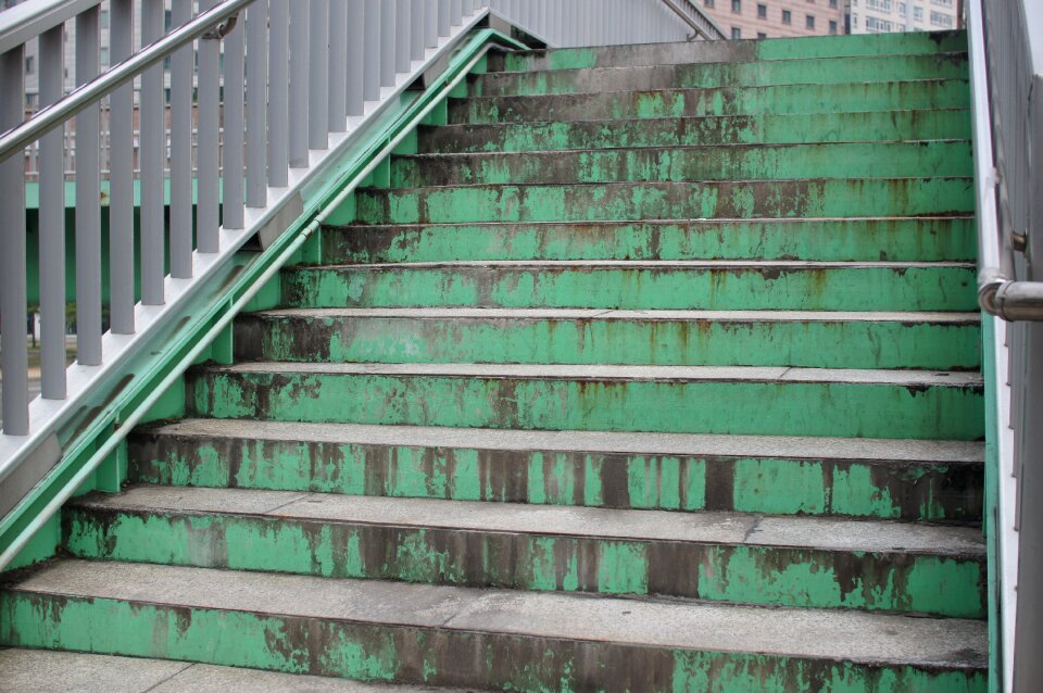 Stairs viaduct greenness