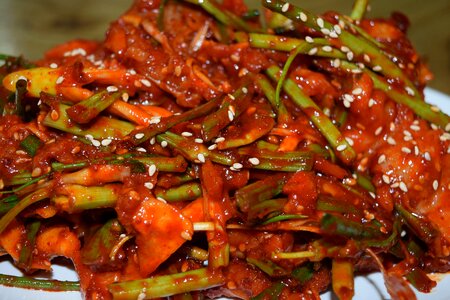 Red color vegetable wine side dishes photo