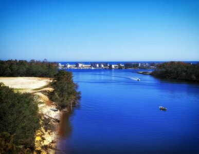 Bay water reflections