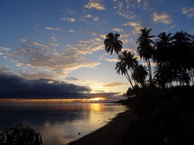 Sunset molokaii beach photo