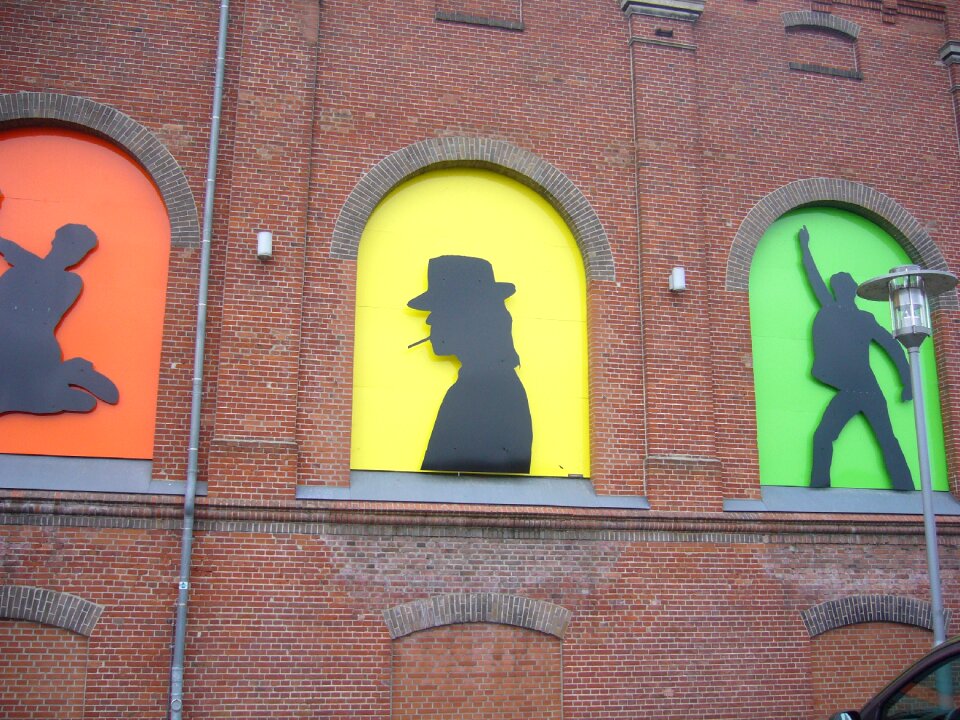 Bricks silhouette art