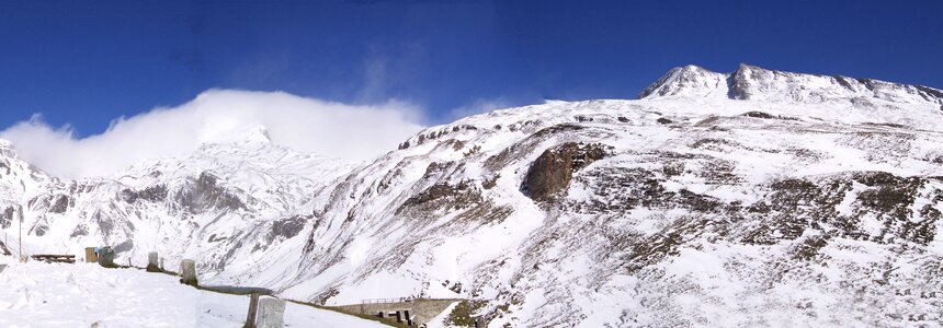 Alpine road mountain road glacier