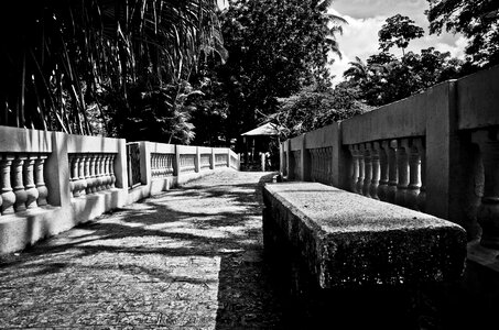 Bank black and white path