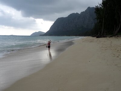 Sea ocean woman photo