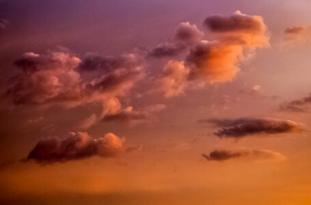 Orange cloud nature photo