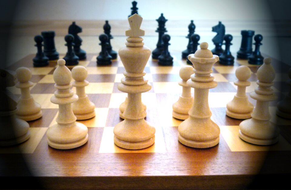 Chess board lady king