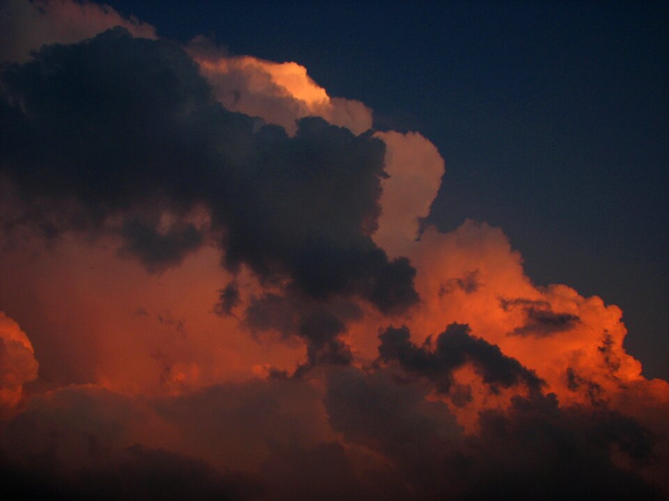 Storm cumulus clouds mood
