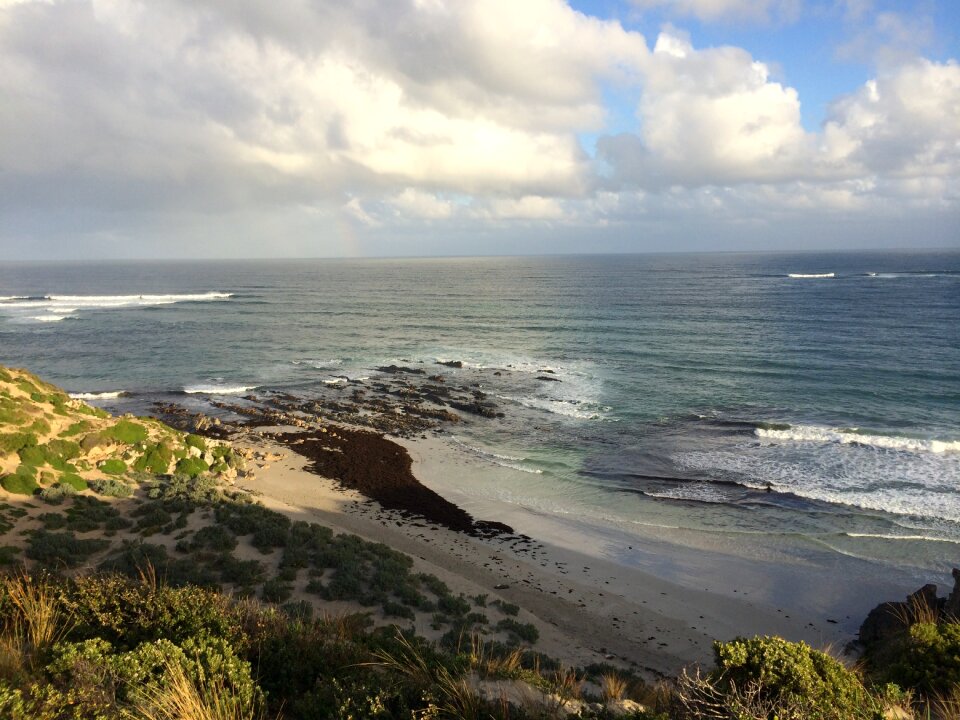 Clouds coast ocean