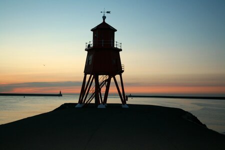 Pier groyne lighthouse