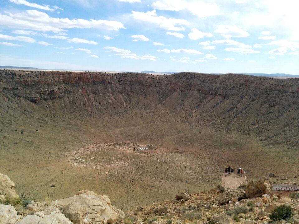 Meteorite impact planet
