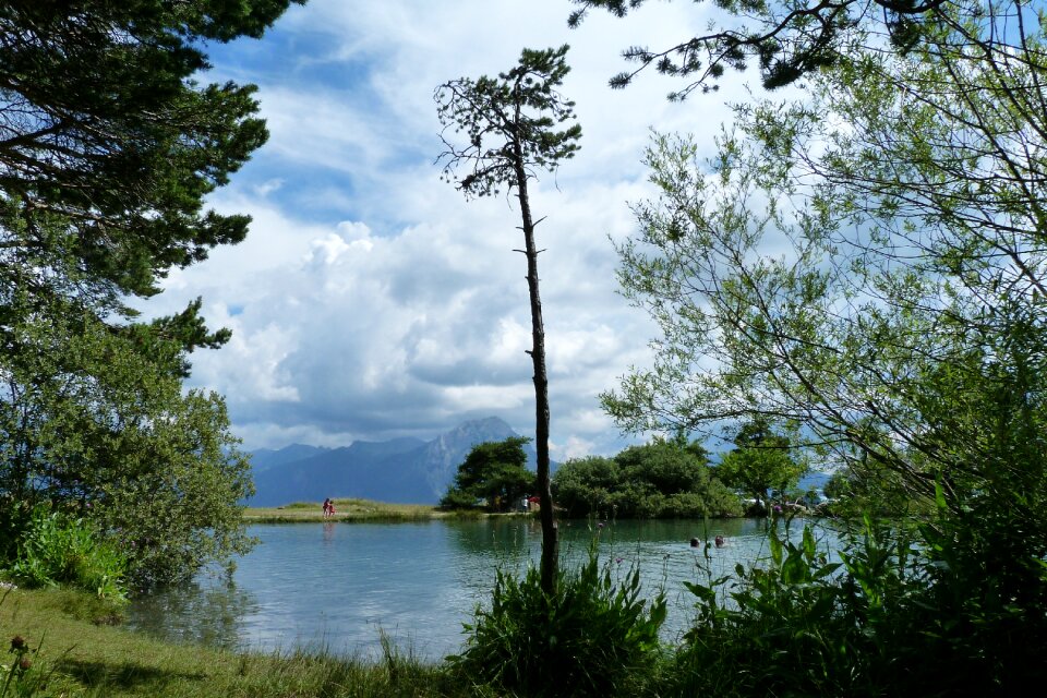 Lake trees sky photo