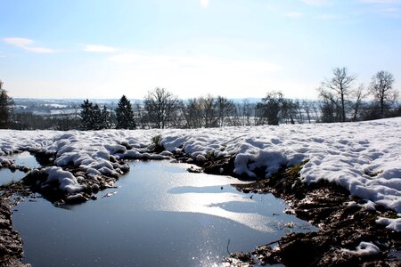 Cold snowy sky photo