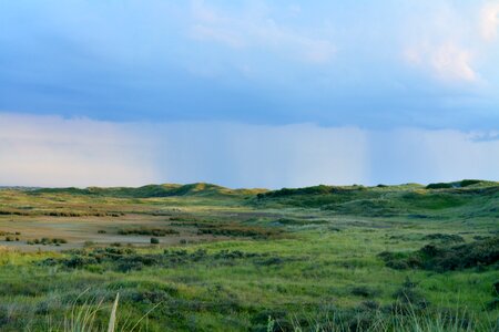 Rain dunes clouds