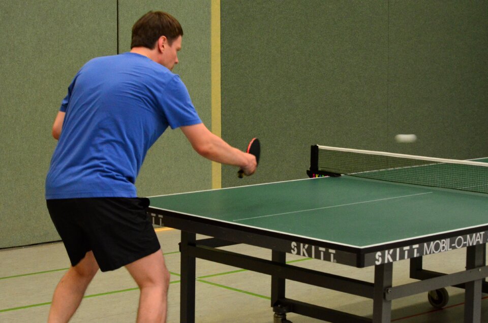 Sport ping-pong table play