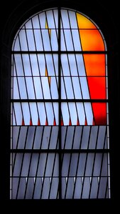 Church glass window color photo