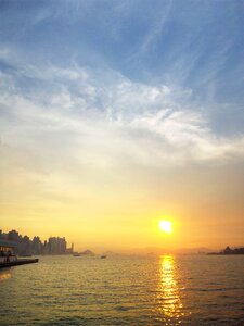 Harbor sunset sun