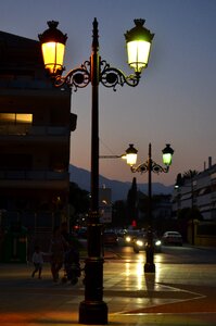 Night abendstimmung street lamp photo