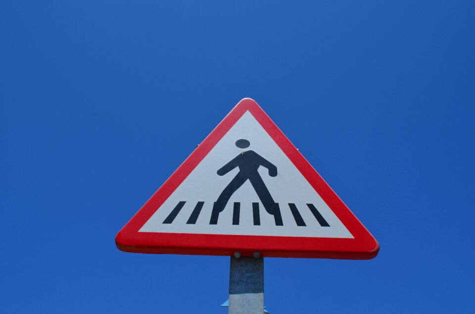 Traffic sign street sign crosswalk