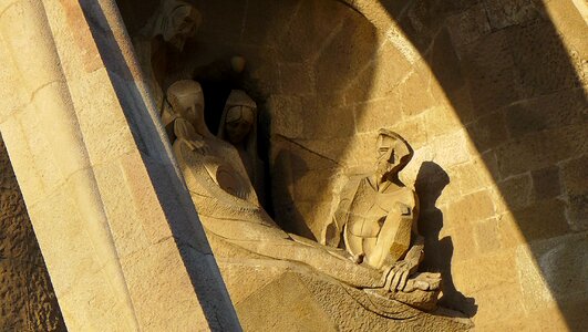 Religion shadow sagrada familia