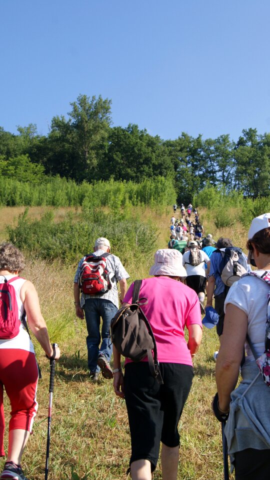 Hiker cluniac path lot-et-garonne