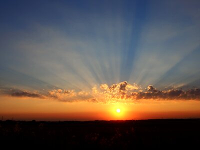 The sun landscape twilight photo