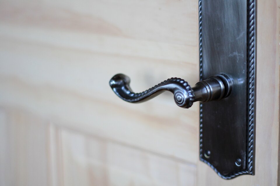 Metal door knob escutcheon