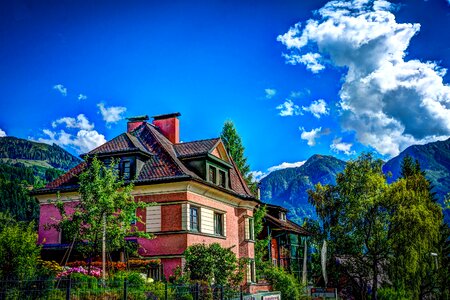 Alps mountains architecture