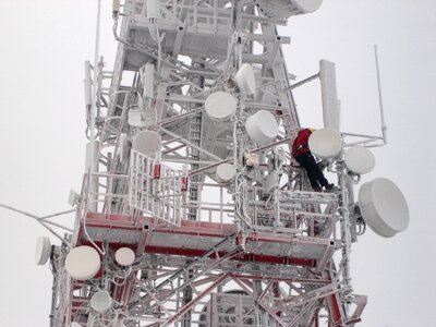 The mast winter snow