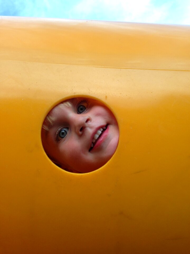Yellow happy playing
