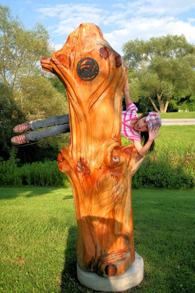 Illusion carving wood carving