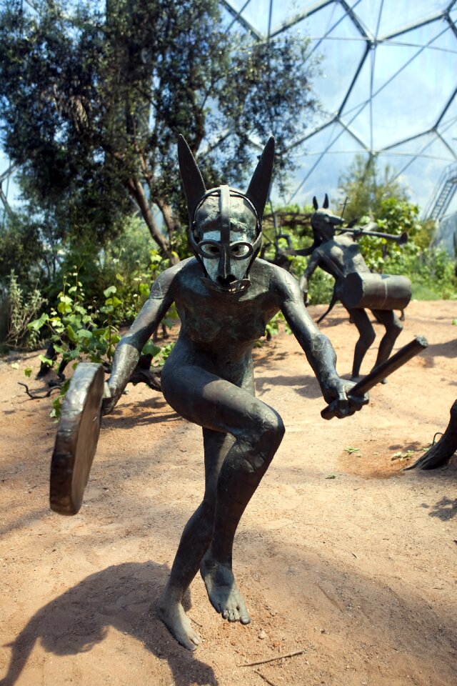 Woman arid biome eden project