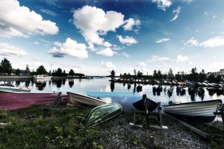 Boat marina sky