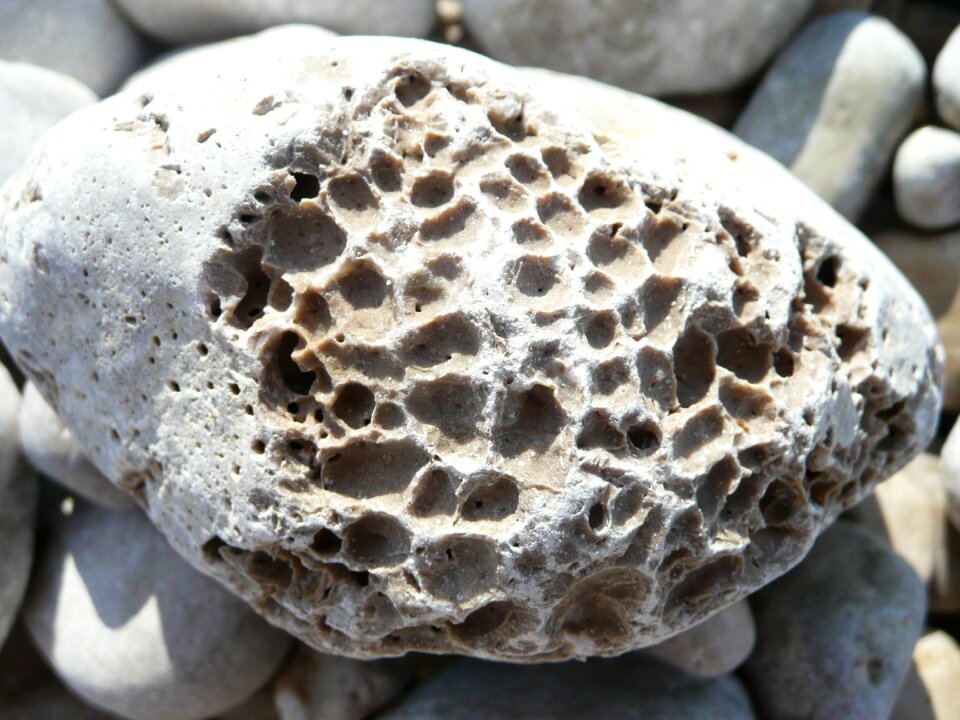 Stone pebble erosion