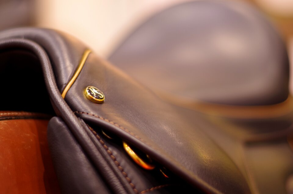 Leather saddle ride horse