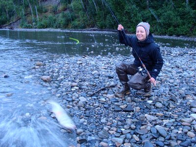 Nature fish girl photo