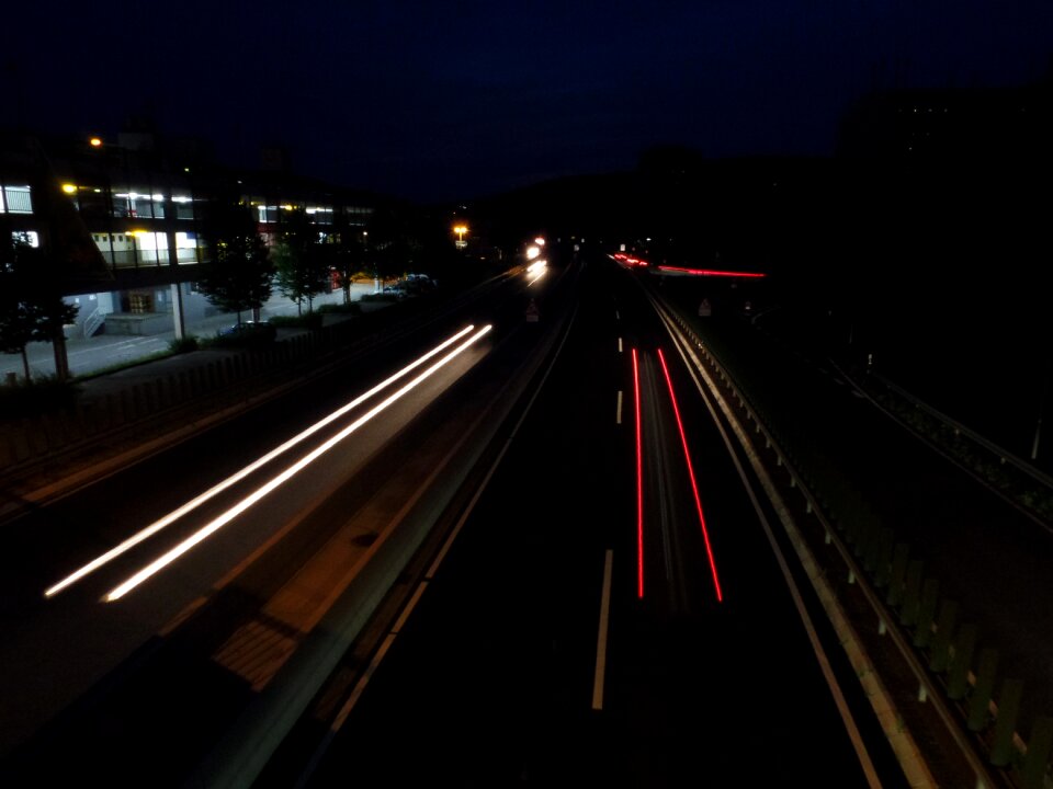 Highway traffic night